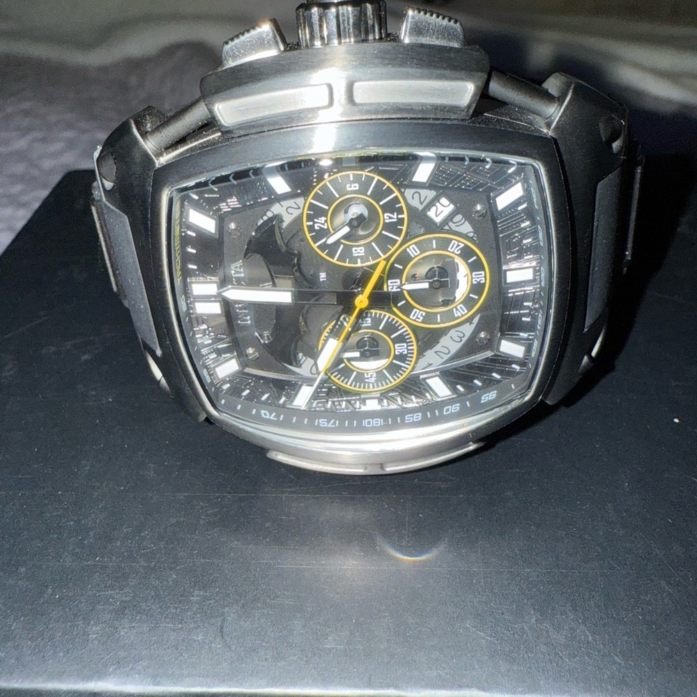 Invicta DC Batman Black and Silver Chronograph Watch